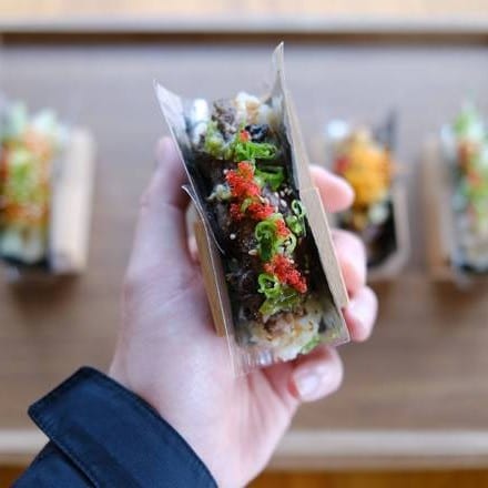 Seared Wagyu Hand Roll.